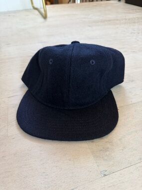Classic Black Wool 6-Panel Baseball Cap